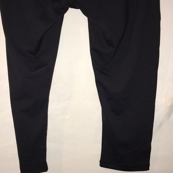 Bebe Sports Women's Black Contrast Logo Tape Wide Waistband Leggings Size Large - Picture 7 of 7